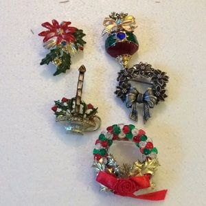 Vintage holidays brooches 5
